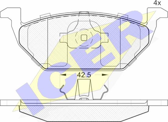 Icer 181184 - Kit pastiglie freno, Freno a disco autozon.pro