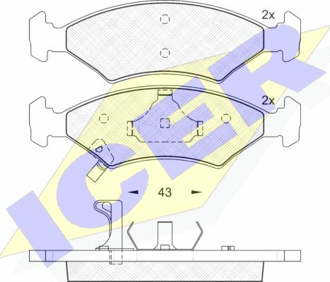 Icer 181185 - Kit pastiglie freno, Freno a disco autozon.pro