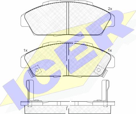 Icer 181133 - Kit pastiglie freno, Freno a disco autozon.pro