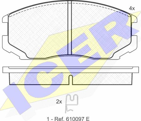 Icer 181129 - Kit pastiglie freno, Freno a disco autozon.pro