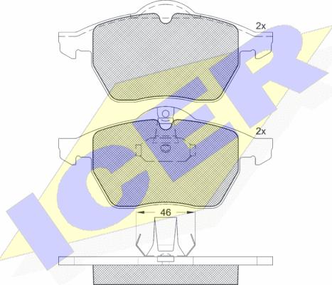 Icer 181128 - Kit pastiglie freno, Freno a disco autozon.pro