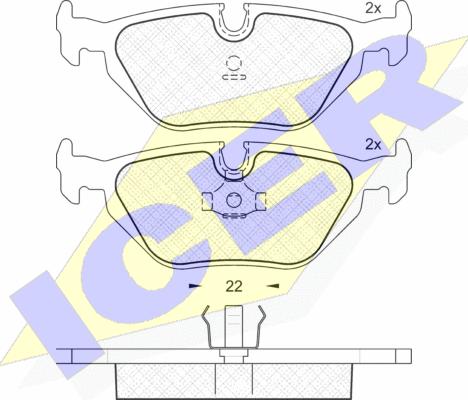 Icer 181174 - Kit pastiglie freno, Freno a disco autozon.pro