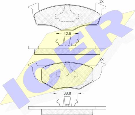 Icer 181178 - Kit pastiglie freno, Freno a disco autozon.pro