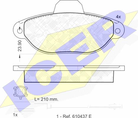 Icer 181844 - Kit pastiglie freno, Freno a disco autozon.pro