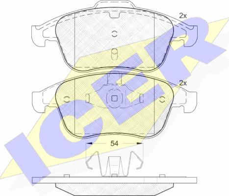 Icer 181856 - Kit pastiglie freno, Freno a disco autozon.pro