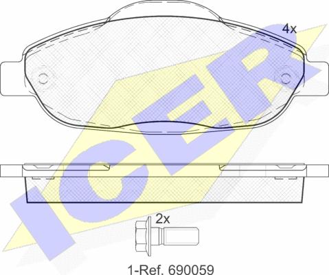 Icer 181851 - Kit pastiglie freno, Freno a disco autozon.pro