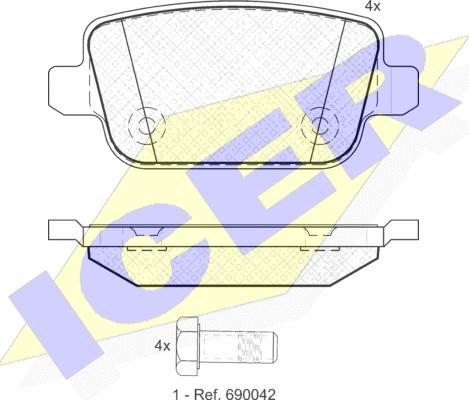 Icer 181801 - Kit pastiglie freno, Freno a disco autozon.pro