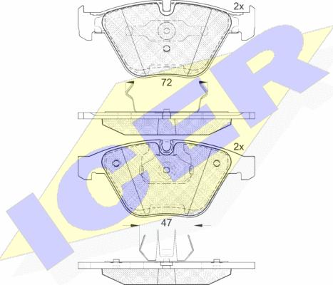 Icer 181814 - Kit pastiglie freno, Freno a disco autozon.pro