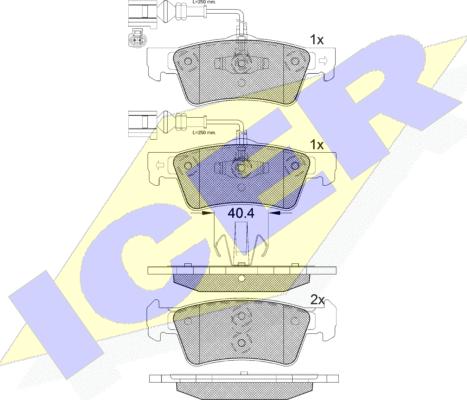 Icer 181815 - Kit pastiglie freno, Freno a disco autozon.pro