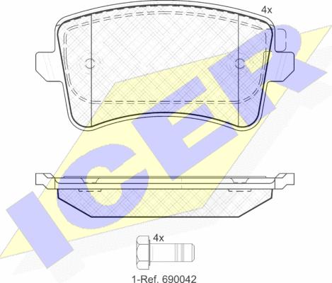 Icer 181835 - Kit pastiglie freno, Freno a disco autozon.pro