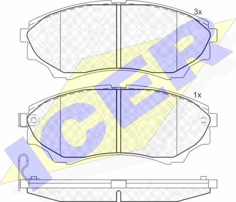 Icer 181822 - Kit pastiglie freno, Freno a disco autozon.pro