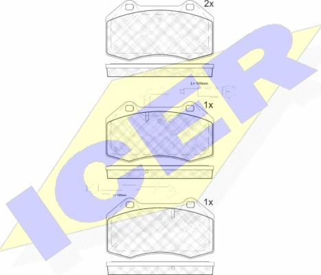 Icer 181879-203 - Kit pastiglie freno, Freno a disco autozon.pro