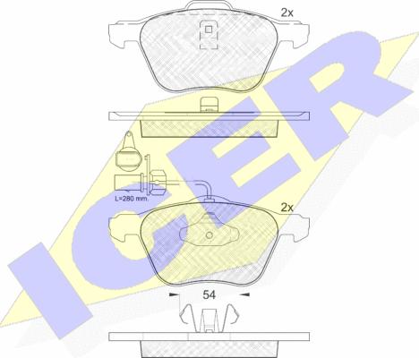 Icer 181395 - Kit pastiglie freno, Freno a disco autozon.pro