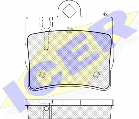 Icer 181390-396 - Kit pastiglie freno, Freno a disco autozon.pro