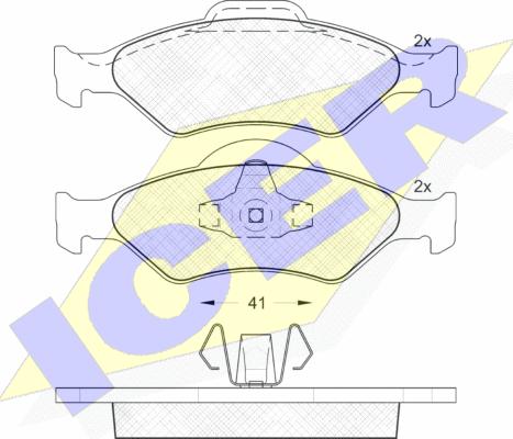 Icer 181344 - Kit pastiglie freno, Freno a disco autozon.pro