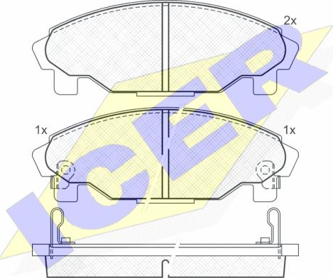 Icer 181340 - Kit pastiglie freno, Freno a disco autozon.pro