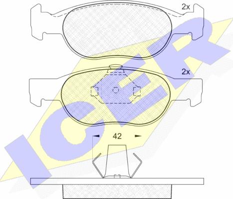 Icer 181348 - Kit pastiglie freno, Freno a disco autozon.pro