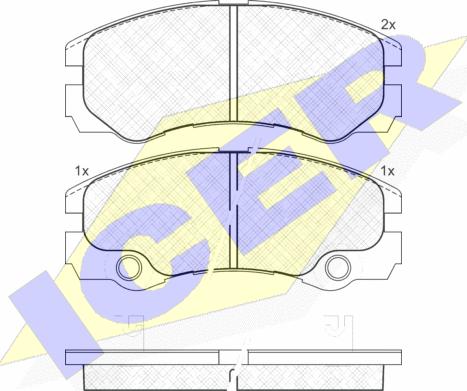 Icer 181354 - Kit pastiglie freno, Freno a disco autozon.pro