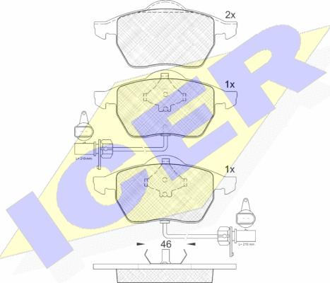 Icer 181362 - Kit pastiglie freno, Freno a disco autozon.pro