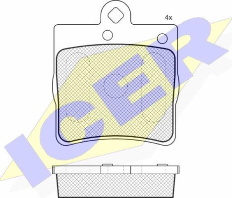 Icer 181311-396 - Kit pastiglie freno, Freno a disco autozon.pro