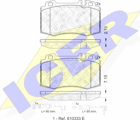 Icer 181389-203 - Kit pastiglie freno, Freno a disco autozon.pro