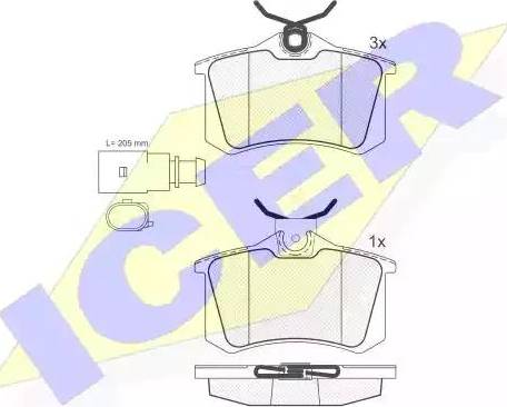 Icer 181387 - Kit pastiglie freno, Freno a disco autozon.pro