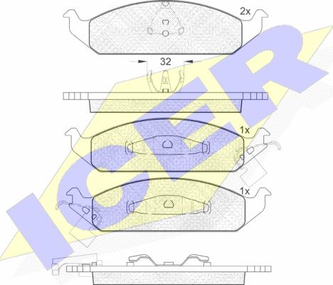 Icer 181339 - Kit pastiglie freno, Freno a disco autozon.pro