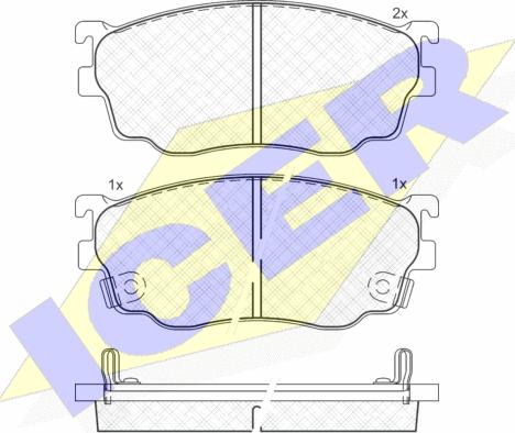 Icer 181334 - Kit pastiglie freno, Freno a disco autozon.pro