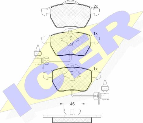 Icer 181331 - Kit pastiglie freno, Freno a disco autozon.pro