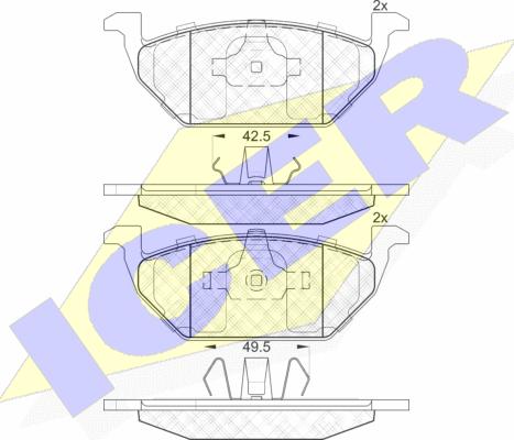 Icer 181338 - Kit pastiglie freno, Freno a disco autozon.pro