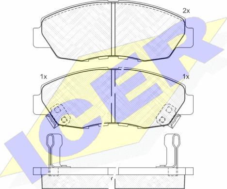 Icer 181329 - Kit pastiglie freno, Freno a disco autozon.pro