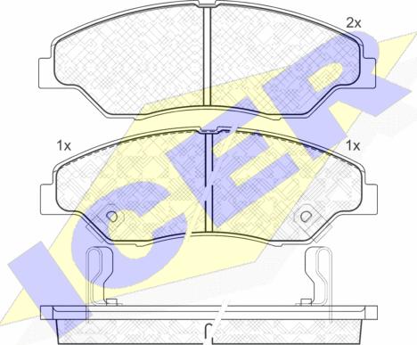 Icer 181370 - Kit pastiglie freno, Freno a disco autozon.pro