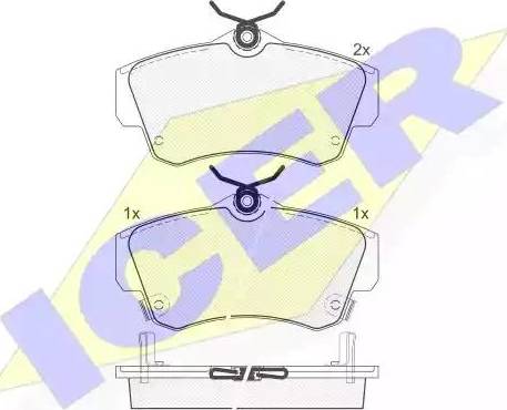 Icer 181378 - Kit pastiglie freno, Freno a disco autozon.pro