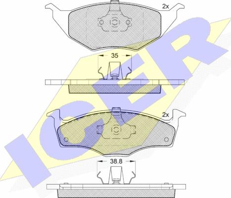 Icer 181373-400 - Kit pastiglie freno, Freno a disco autozon.pro