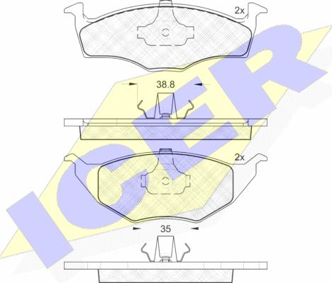 Icer 181373 - Kit pastiglie freno, Freno a disco autozon.pro