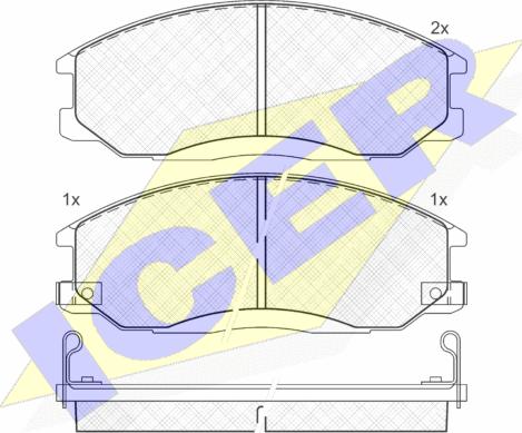 Icer 181372 - Kit pastiglie freno, Freno a disco autozon.pro