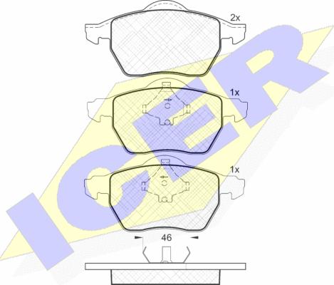 Icer 181294 - Kit pastiglie freno, Freno a disco autozon.pro