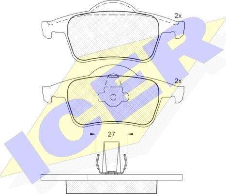 Icer 181298 - Kit pastiglie freno, Freno a disco autozon.pro