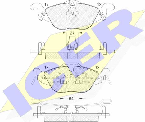 Icer 181249 - Kit pastiglie freno, Freno a disco autozon.pro