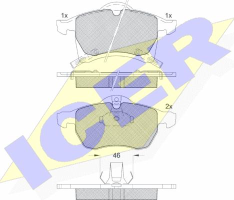 Icer 181248 - Kit pastiglie freno, Freno a disco autozon.pro