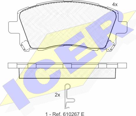 Icer 181247 - Kit pastiglie freno, Freno a disco autozon.pro