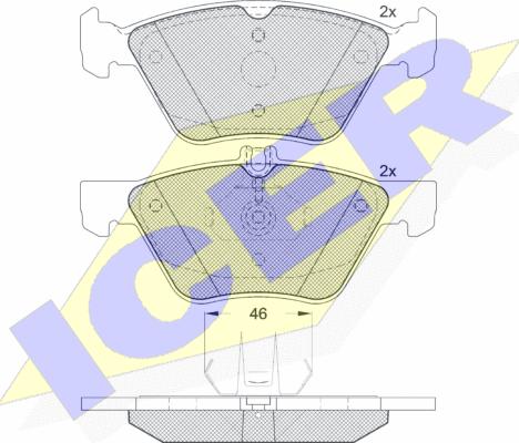 Icer 181259 - Kit pastiglie freno, Freno a disco autozon.pro