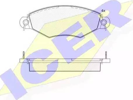 Icer 181255 - Kit pastiglie freno, Freno a disco autozon.pro