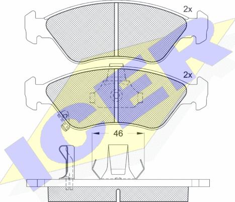 Icer 181269 - Kit pastiglie freno, Freno a disco autozon.pro