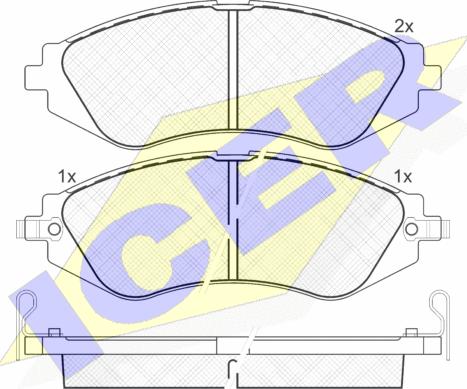 Icer 181263 - Kit pastiglie freno, Freno a disco autozon.pro