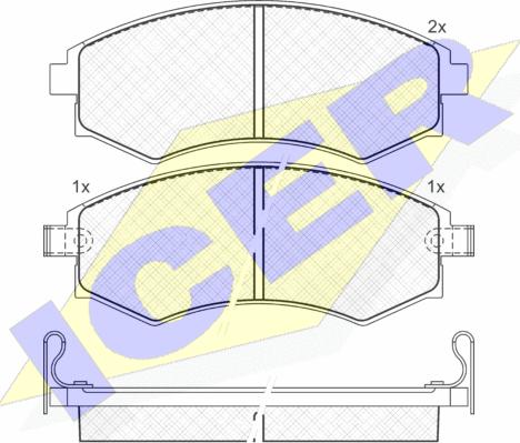 Icer 181267 - Kit pastiglie freno, Freno a disco autozon.pro