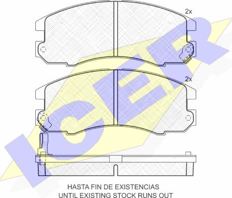 Icer 181209 - Kit pastiglie freno, Freno a disco autozon.pro