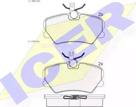 Icer 181285 - Kit pastiglie freno, Freno a disco autozon.pro