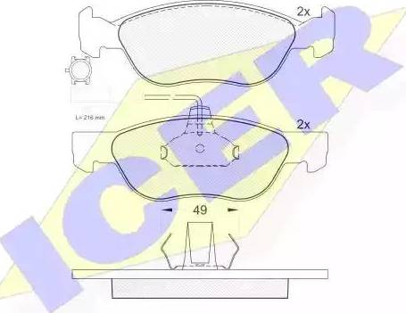 Icer 181282 - Kit pastiglie freno, Freno a disco autozon.pro