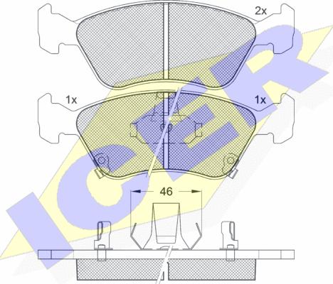 Icer 181235 - Kit pastiglie freno, Freno a disco autozon.pro